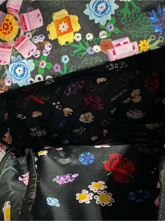 Herschel Floral Print  Backpack in Black Multi main image 4